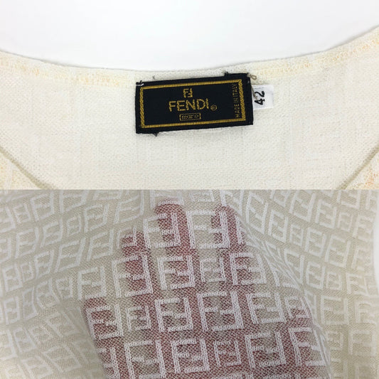 FENDI ZUCCA SHEER TOP