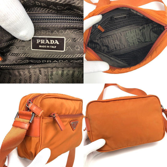 PRADA NYLON BURNT ORANGE CROSSBODY BAG