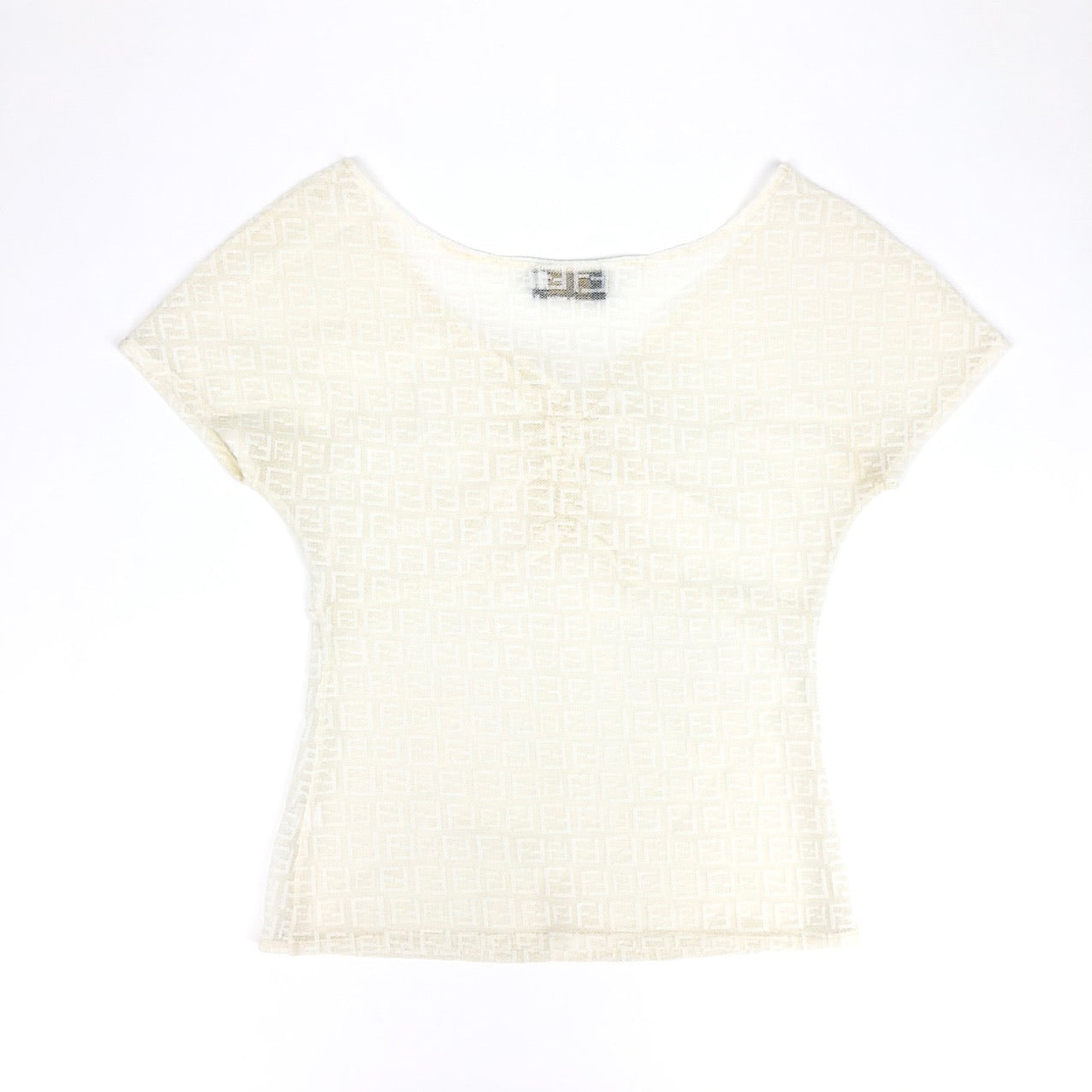 FENDI ZUCCA SHEER TOP