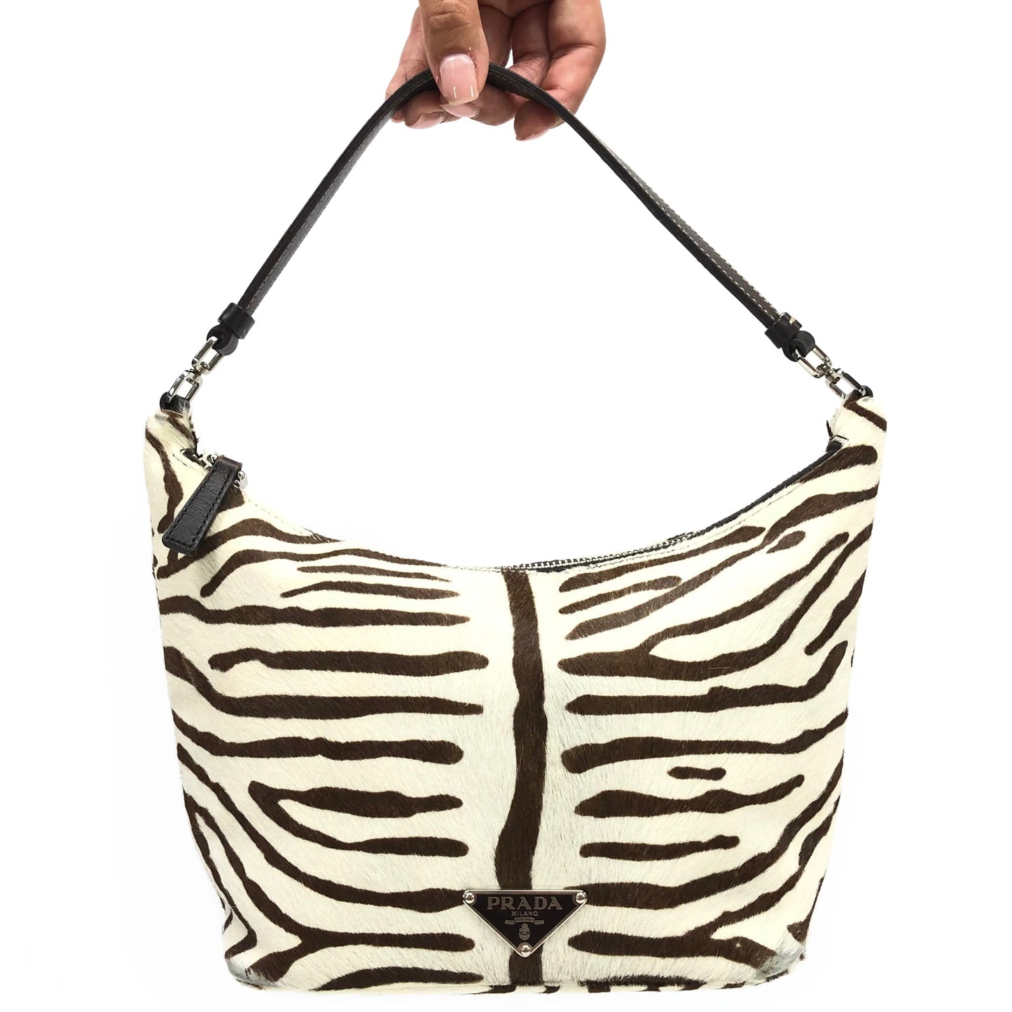 PRADA CALF HAIR SHOULDER BAG