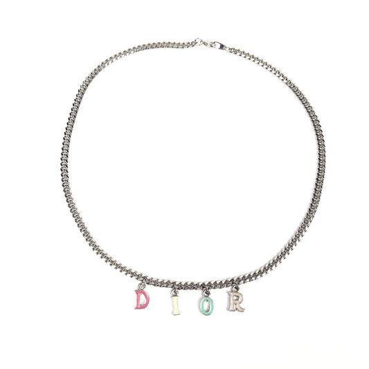 CHRISTIAN DIOR SPELL-OUT NECKLACE