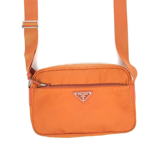 PRADA NYLON BURNT ORANGE CROSSBODY BAG