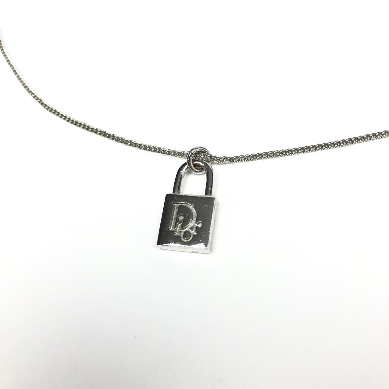 CHRISTIAN DIOR PADLOCK NECKLACE