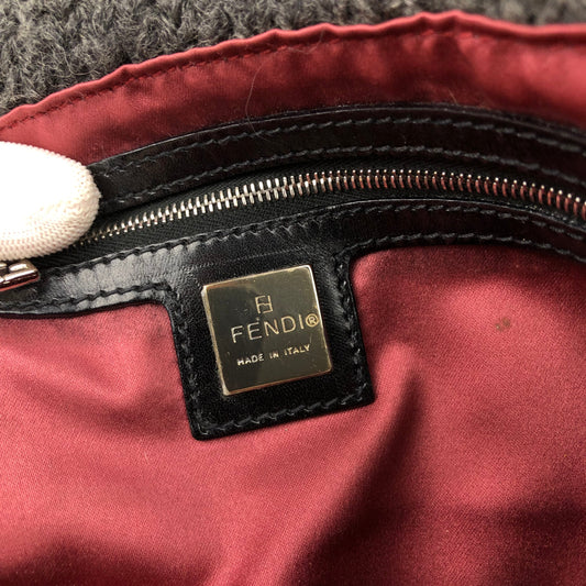 FENDI CASHMERE WOOL BAGUETTE SHOULDER BAG
