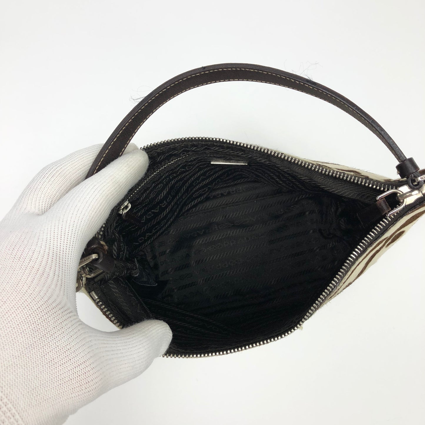 PRADA CALF HAIR SHOULDER BAG