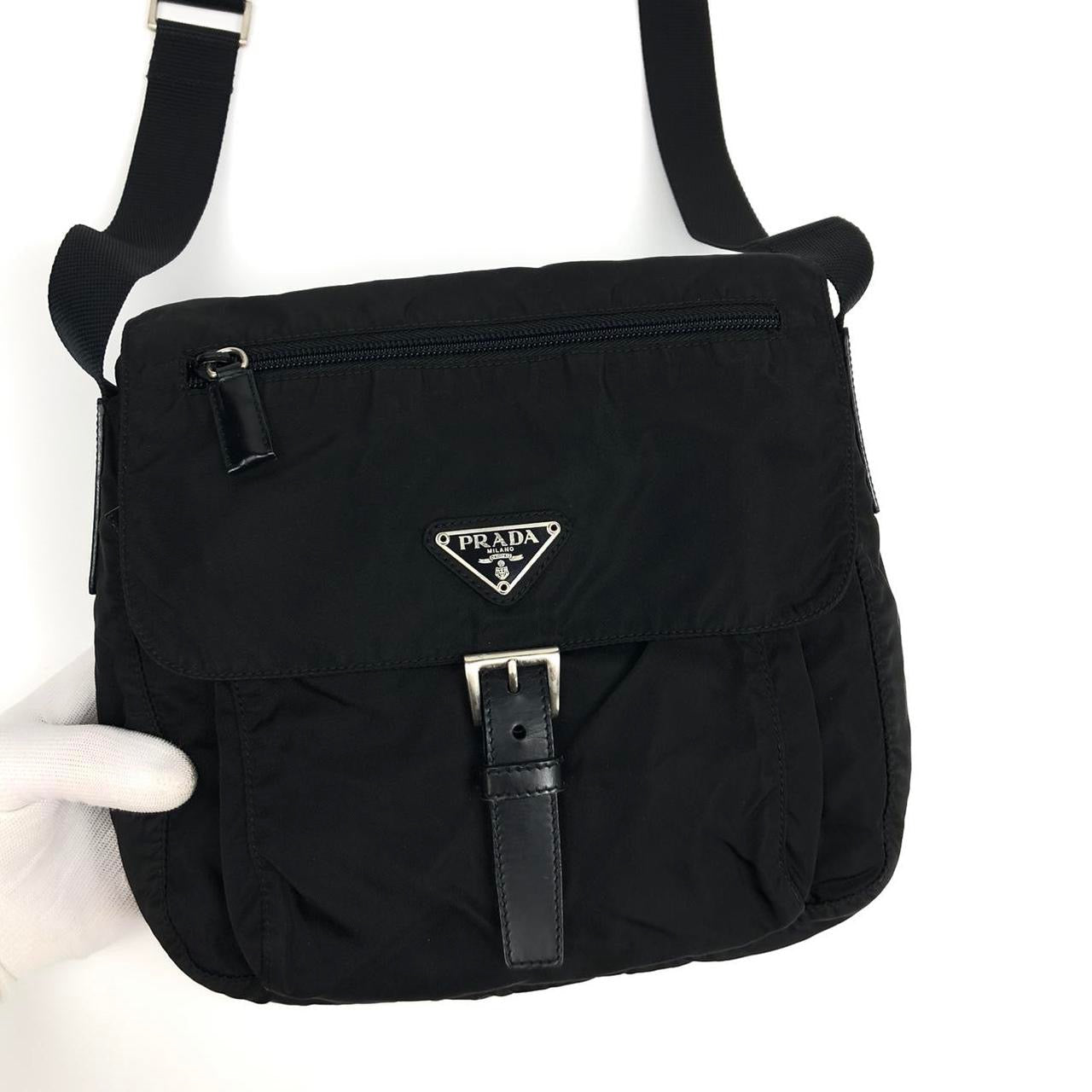 PRADA NYLON BUCKLE CROSSBODY BAG