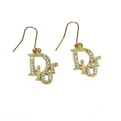 CHRISTIAN DIOR MONOGRAM JEWELLED EARRINGS