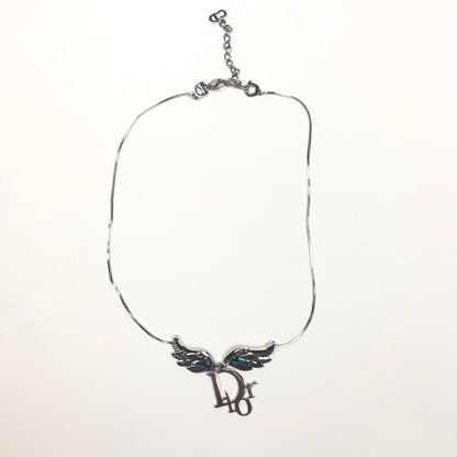 CHRISTIAN DIOR MONOGRAM WINGED NECKLACE