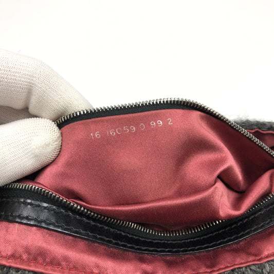 FENDI CASHMERE WOOL BAGUETTE SHOULDER BAG