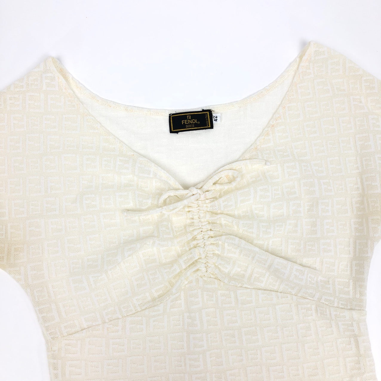 FENDI ZUCCA SHEER TOP