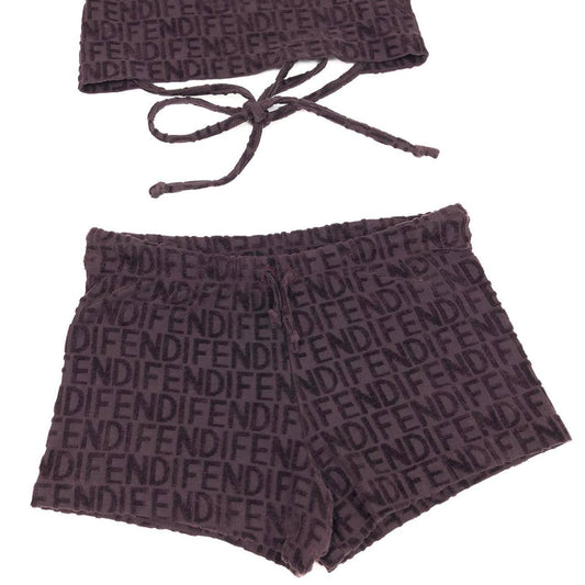 FENDI HALTER TOP AND SHORTS