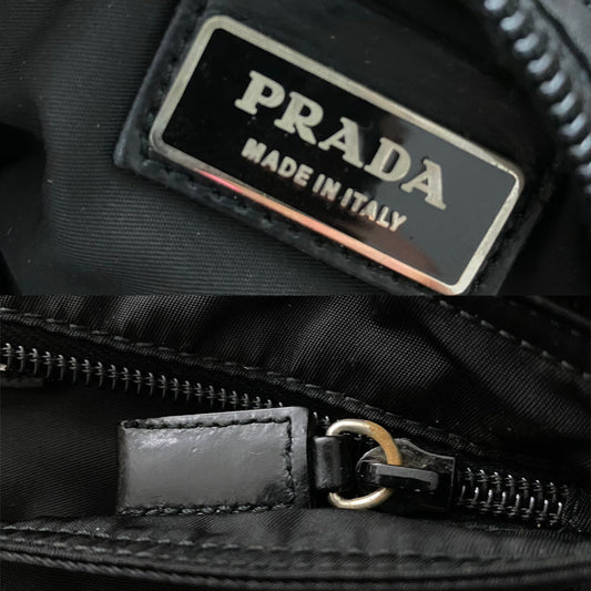 PRADA NYLON DOUBLE ZIP TESSUTO CROSSBODY BAG