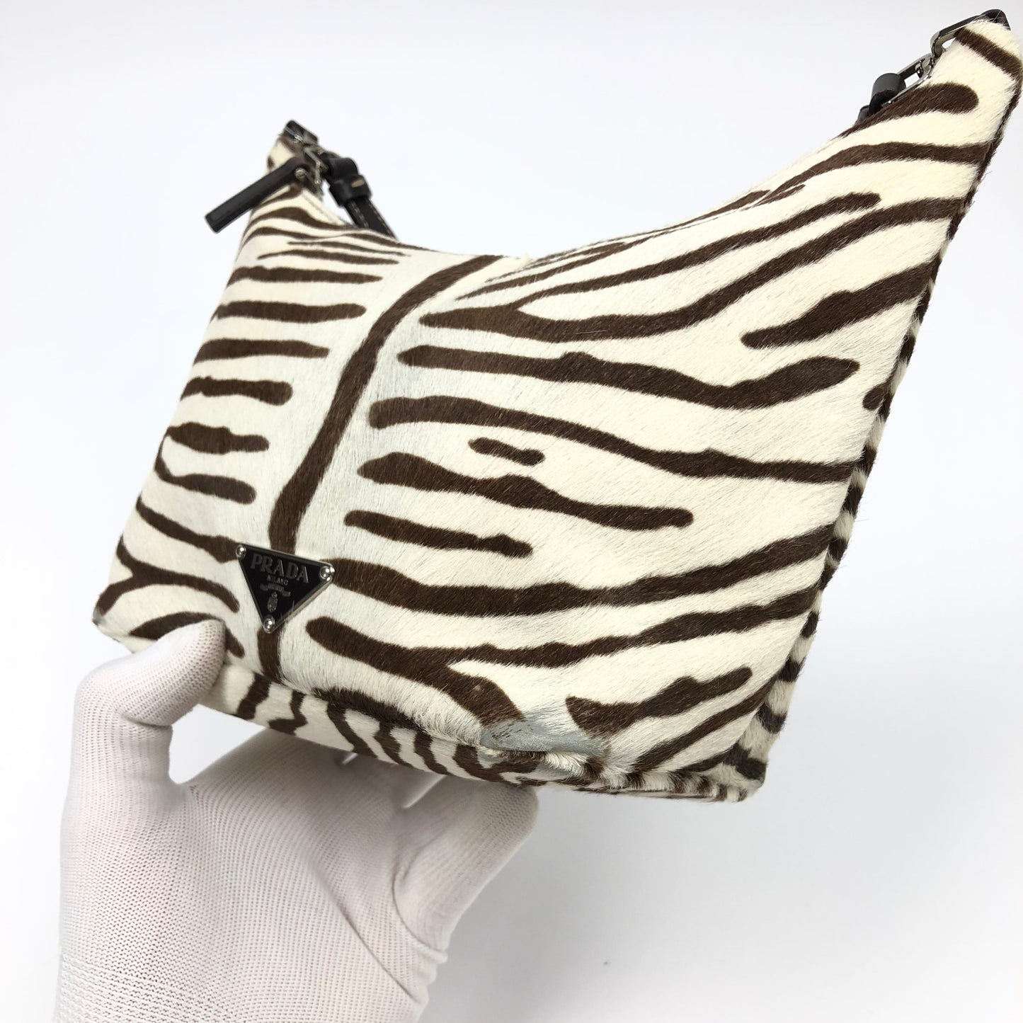 PRADA CALF HAIR SHOULDER BAG